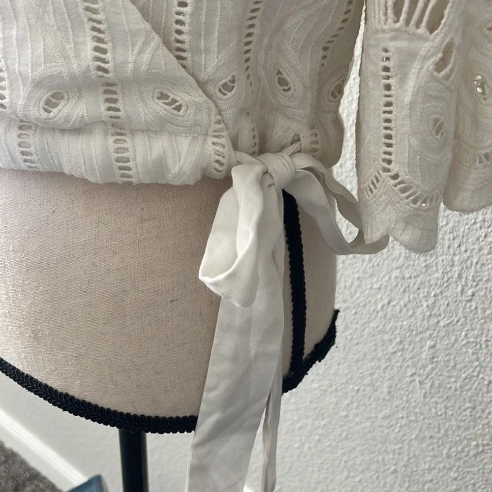 Tularosa Eyelet Wrapped Blouse